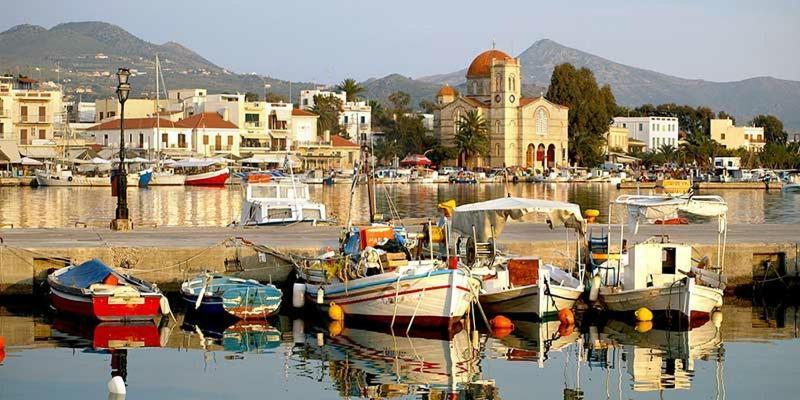 Παραθαλασσια Στουντιο Μιχαλιας Sea View Studio Michalias Agia Marina  Экстерьер фото